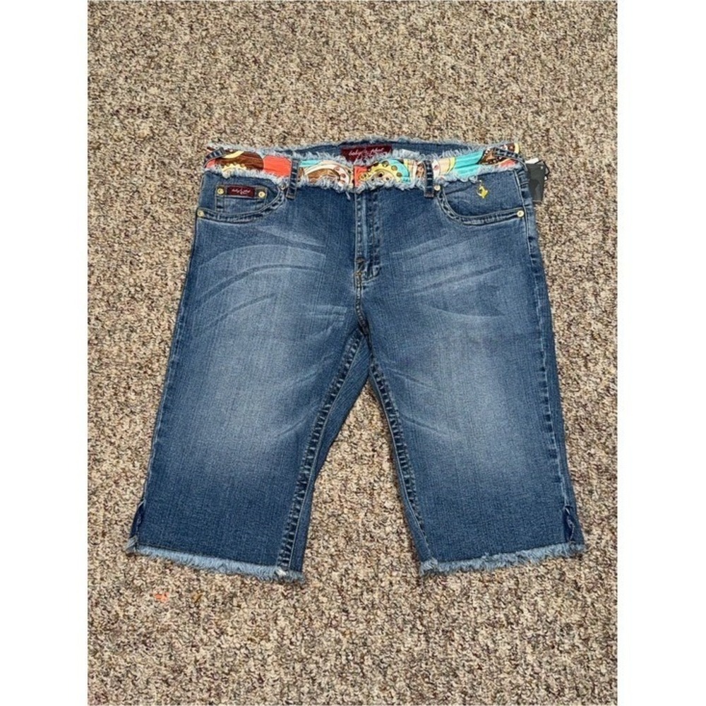 NWT vintage Baby Phat women's size 20 capris Blue Denim capris Y2K